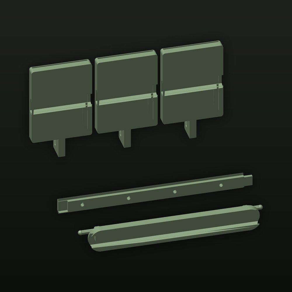 3D model of the Card Display Kit parts