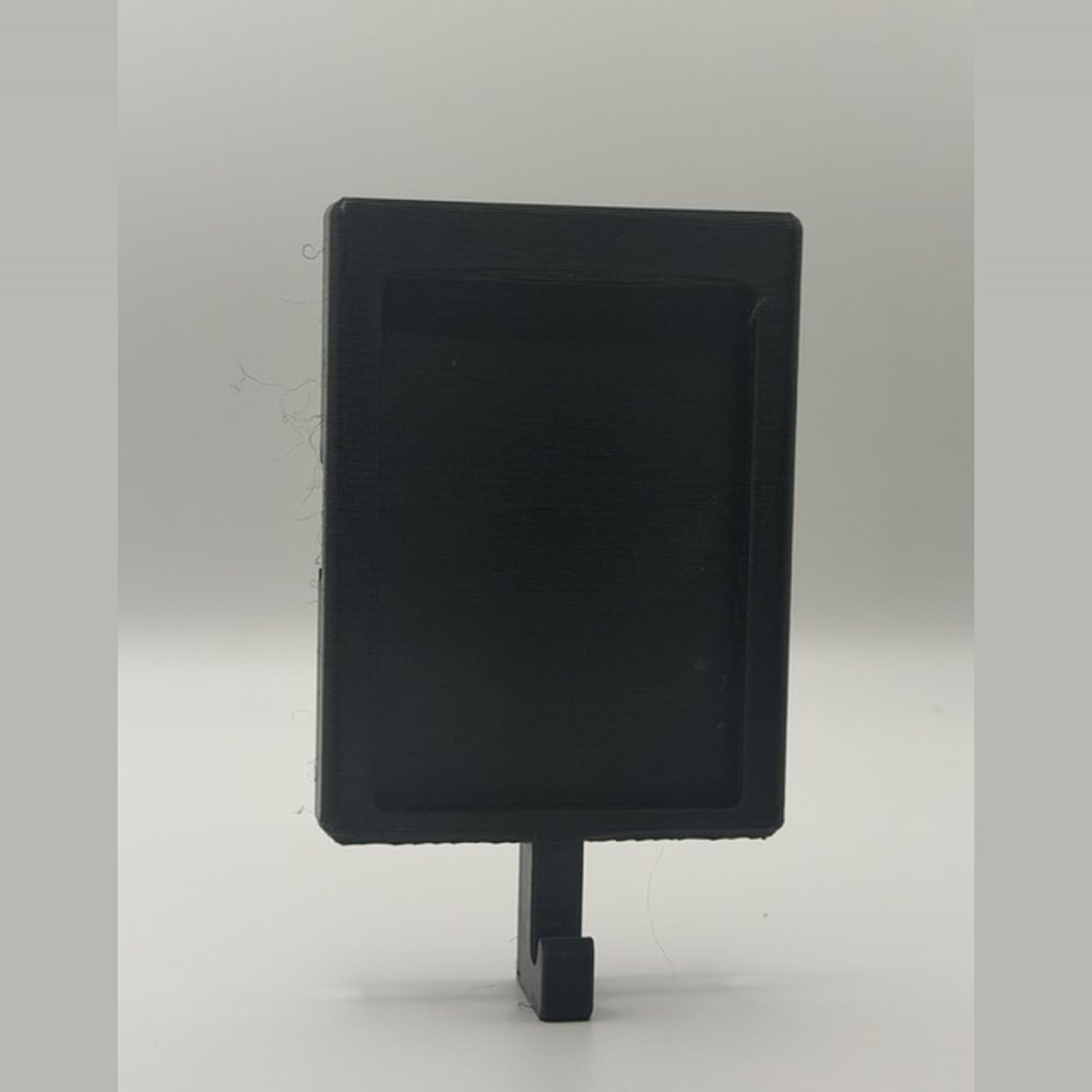 A single card frame with its hook
